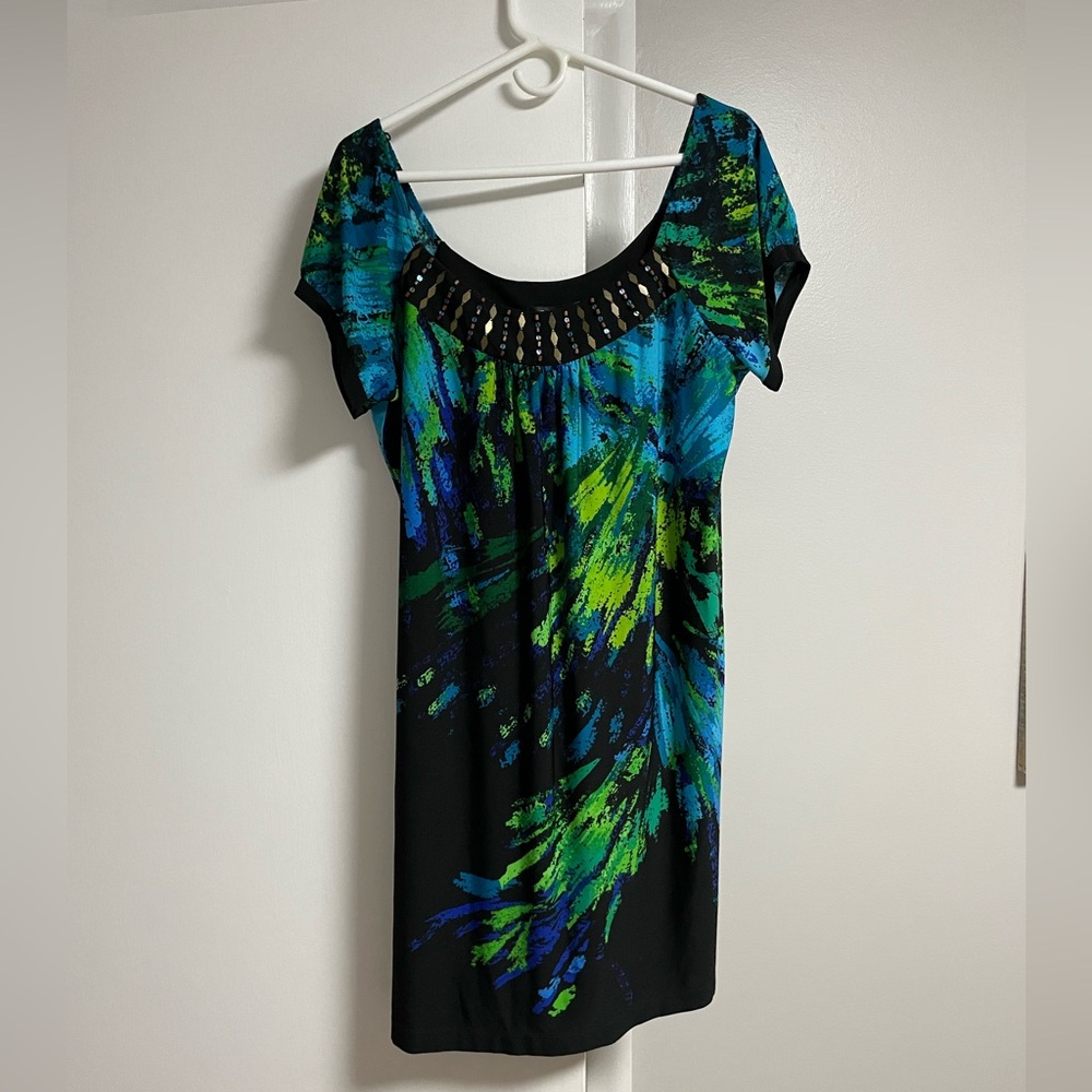 Elegant Black and Blue Women's Dress